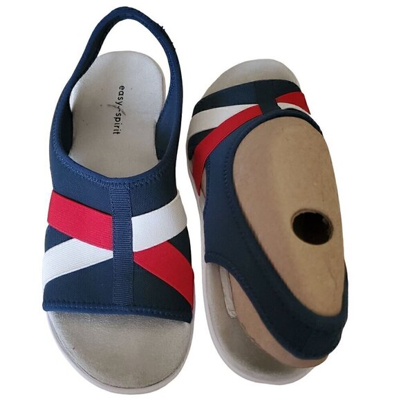 Easy Spirit Dark Blue Maize Stretch Slingback Sandals, Woman's Sandals - Picture 2 of 4